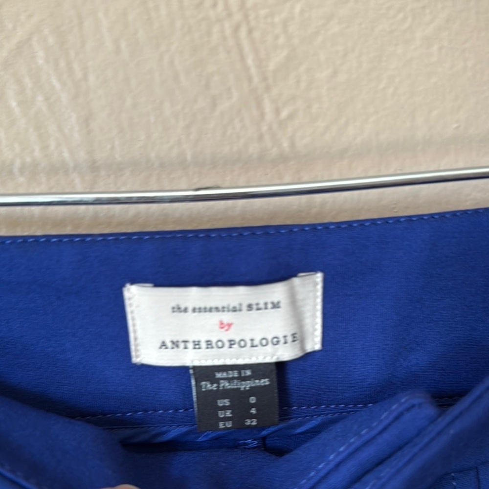 Anthropologie Essential Slim Blue Women's Pants - Picture 4 of 6